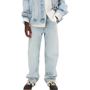 H&M Boys Loose Fit Straight Leg Jeans Size 12 (10–11Y) Light Wash Denim